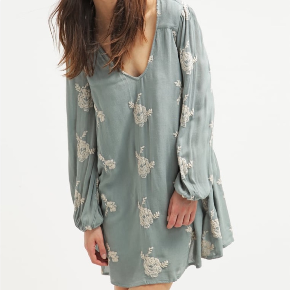 Free People Emma Long Sleeve Blue Floral